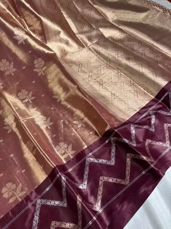 Premium Banarasi Kanjivaram Bridal Silk Saree with Rich Pallu and Blouse