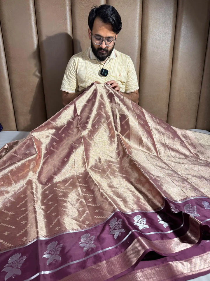 Premium Kanjivaram Tissue Silk Saree with Rich Pallu and Blouse