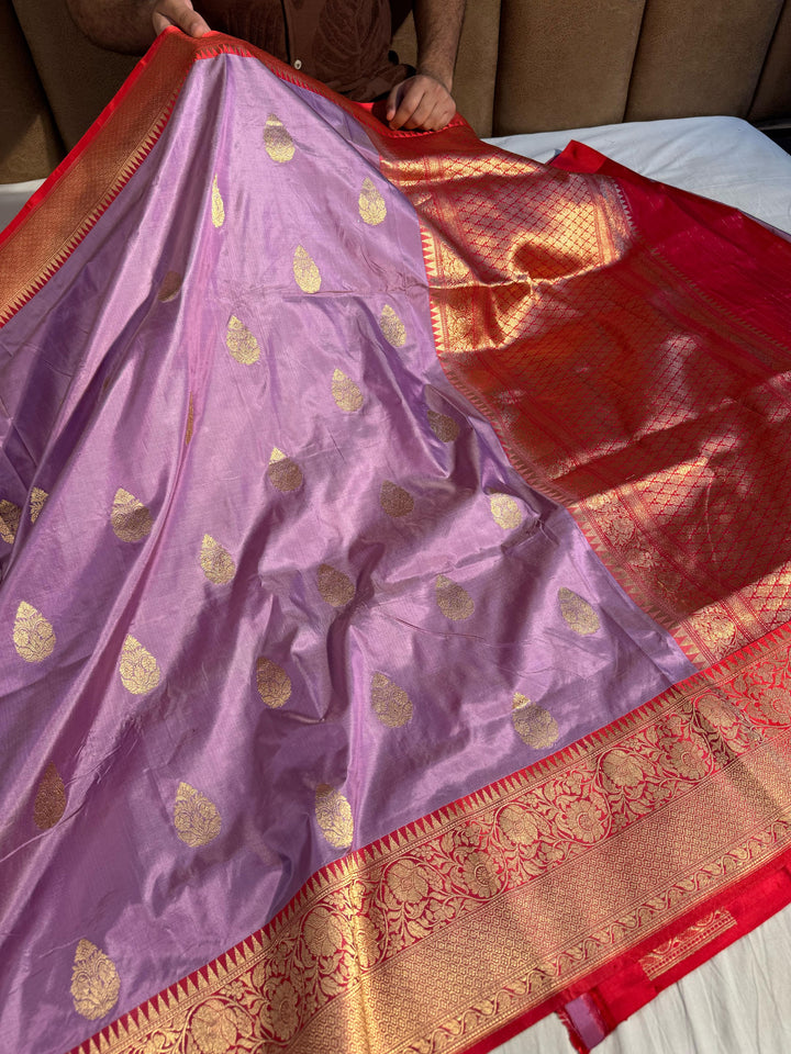 Premium Lavender Shade Katan Silk Saree