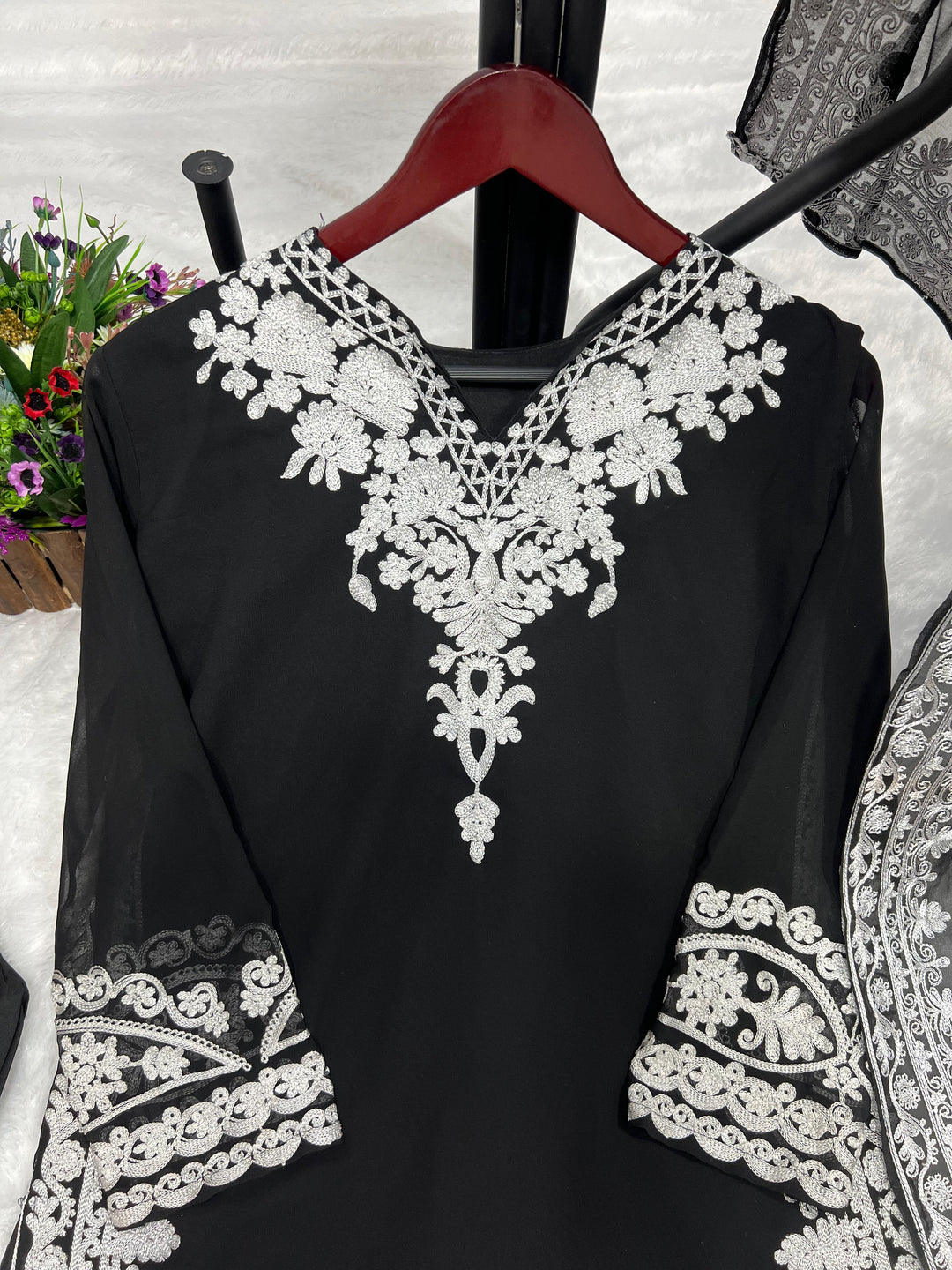 Premium Chikankari Suit with Designer Border