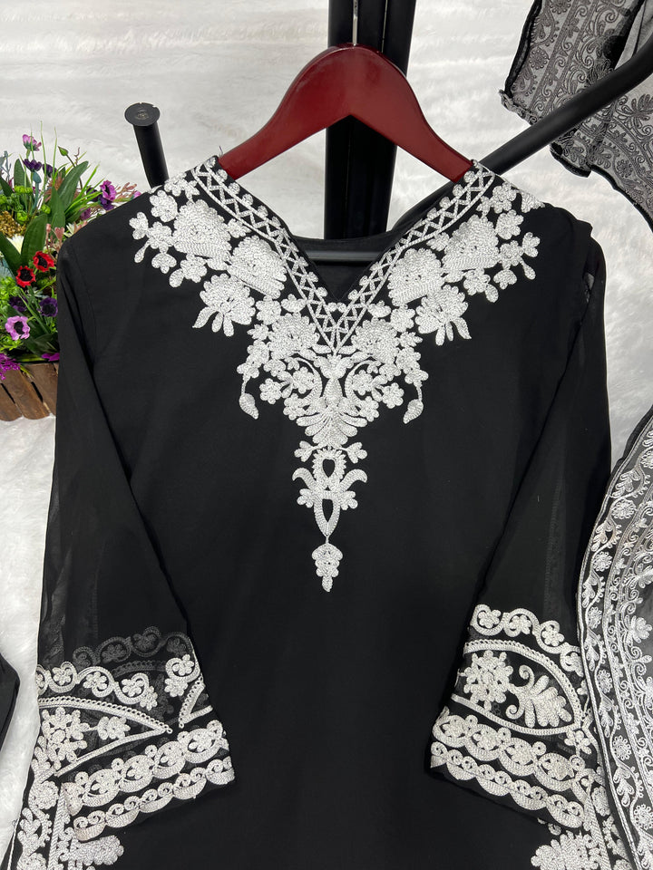 Premium Chikankari Suit with Designer Border