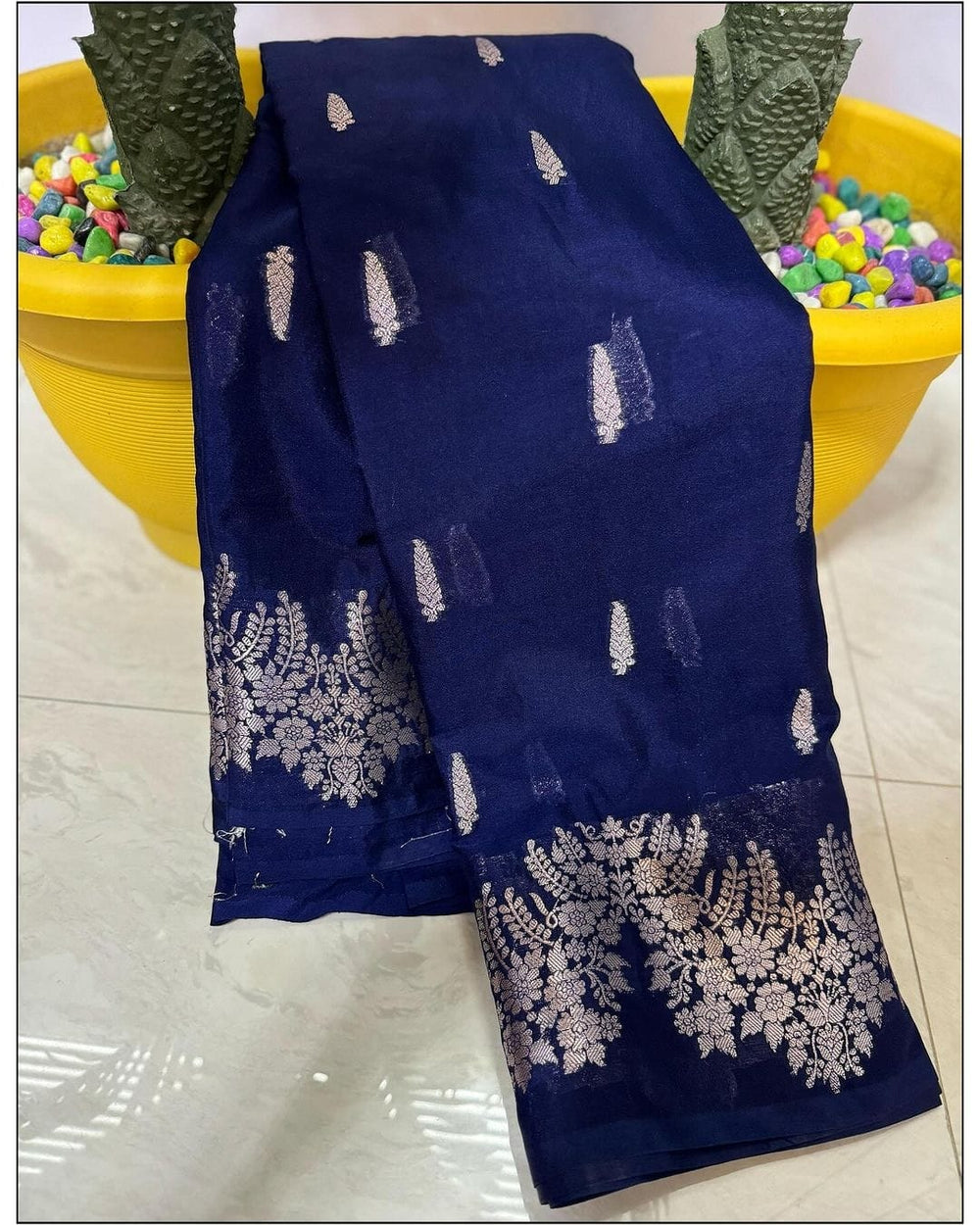 Premium Navy Colour Warm Silk Saree