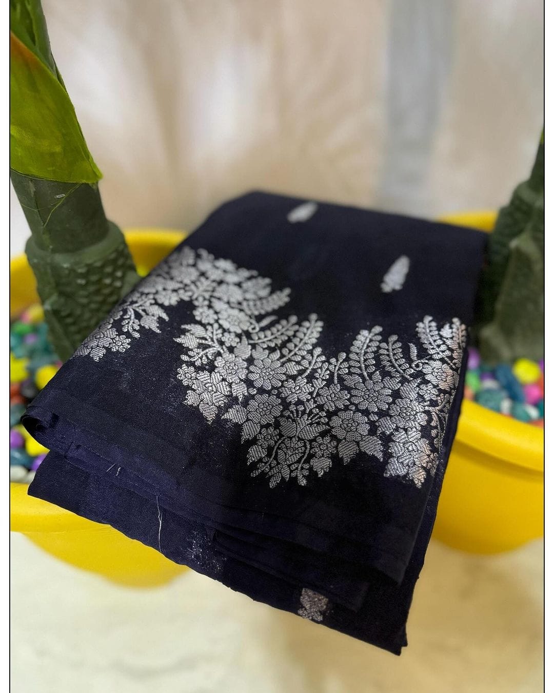 Premium Navy Colour Warm Silk Saree