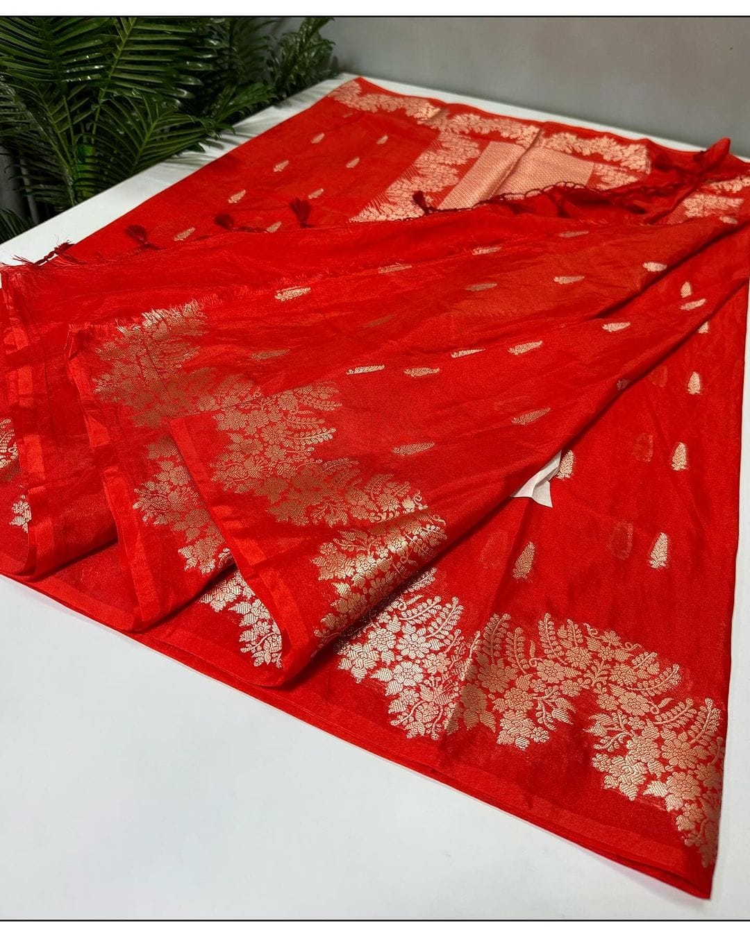 Premium Red Colour Warm Silk Saree