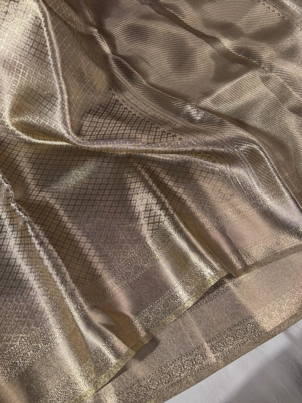 Premium tissue silk saree with soft zari and rich pallu