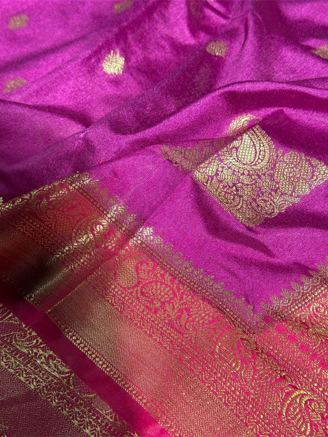 Purple Chiniya Silk Traditional Banarasi Saree