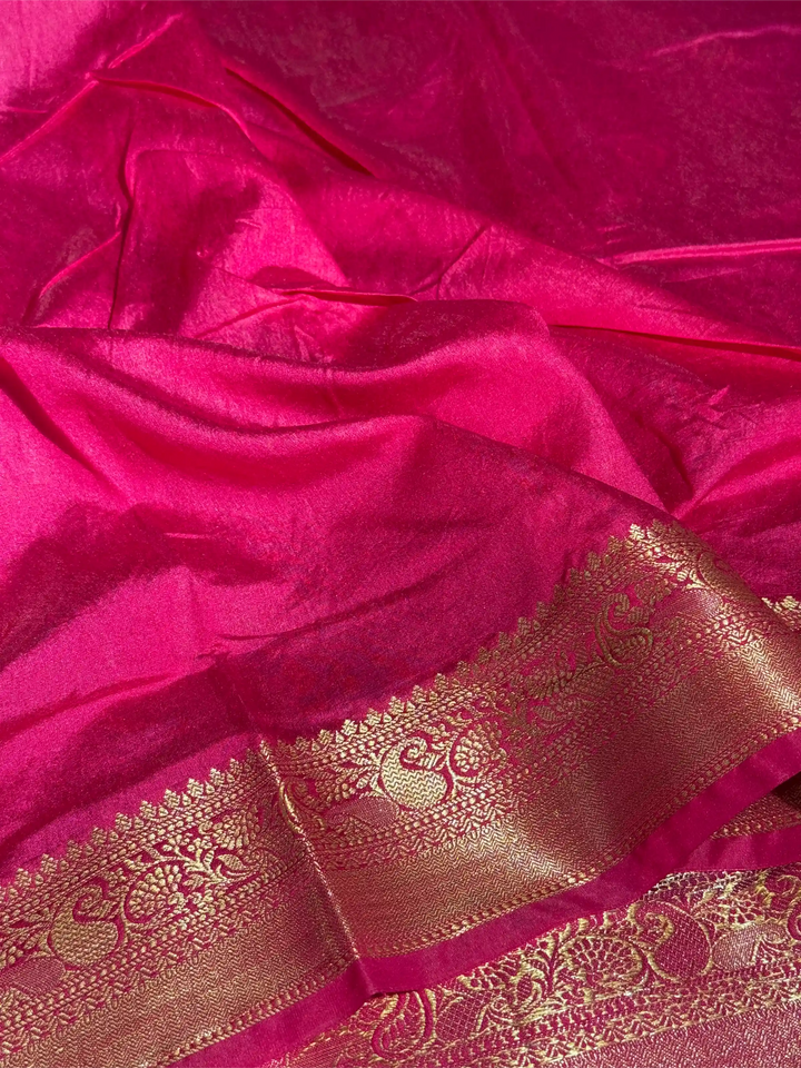Purple Chiniya Silk Traditional Banarasi Saree