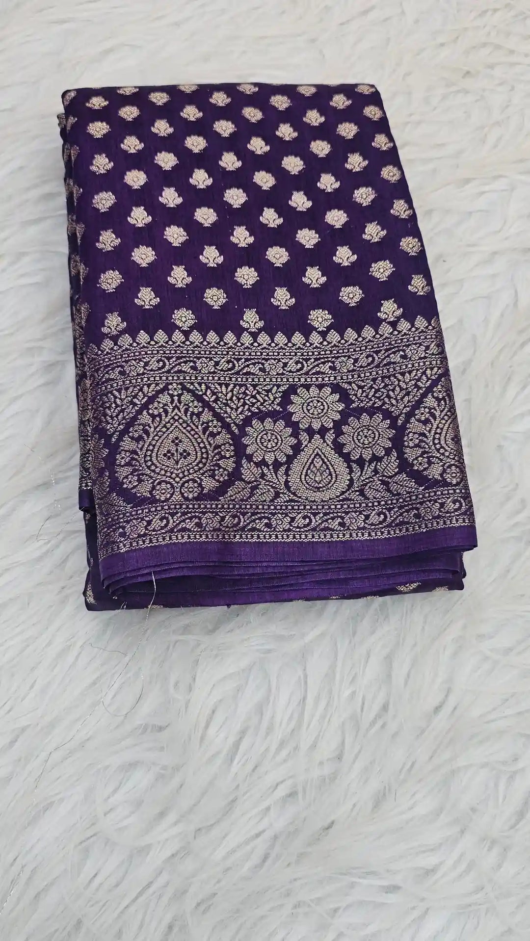 Purple Colour Soft Silk Khaddi Buti Silk Saree