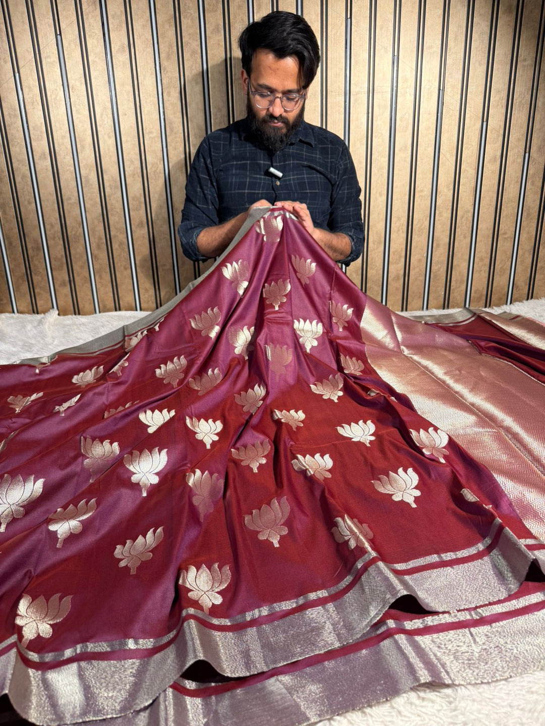 Purple Softsilk Traditional Weave Banarasi Saree