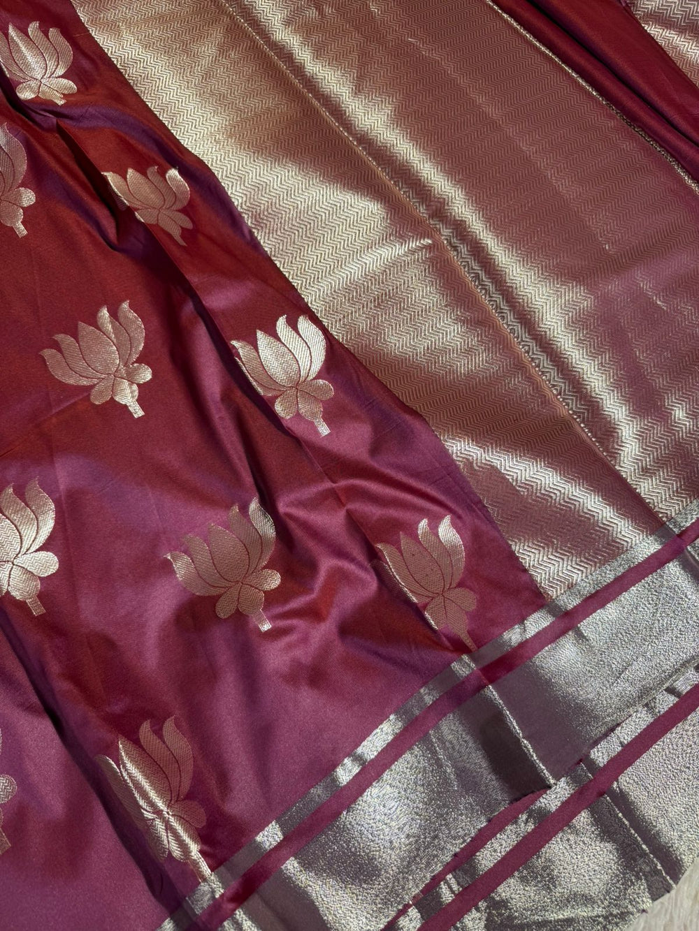 Purple Softsilk Traditional Weave Banarasi Saree
