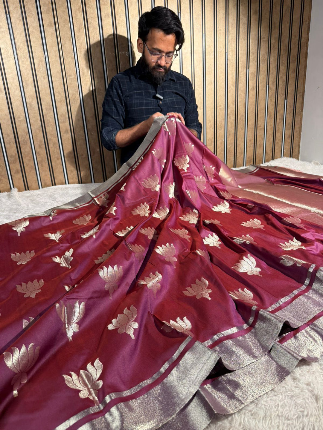 Purple Softsilk Traditional Weave Banarasi Saree