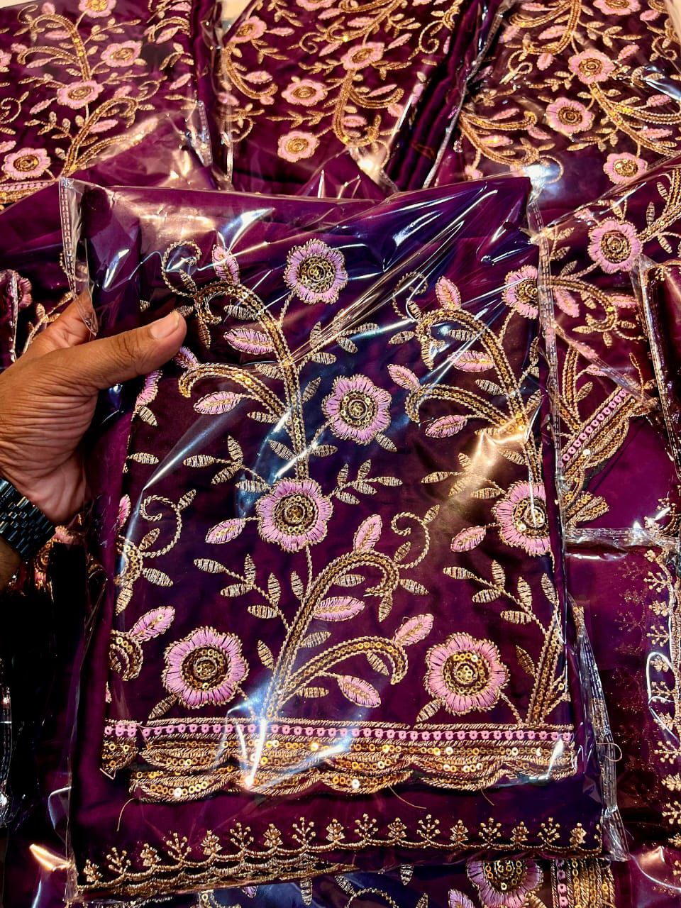 Purple Mashru Katan Silk Saree