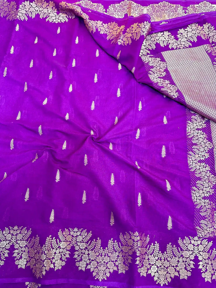 Purple Warm Silk Banarasi Saree 