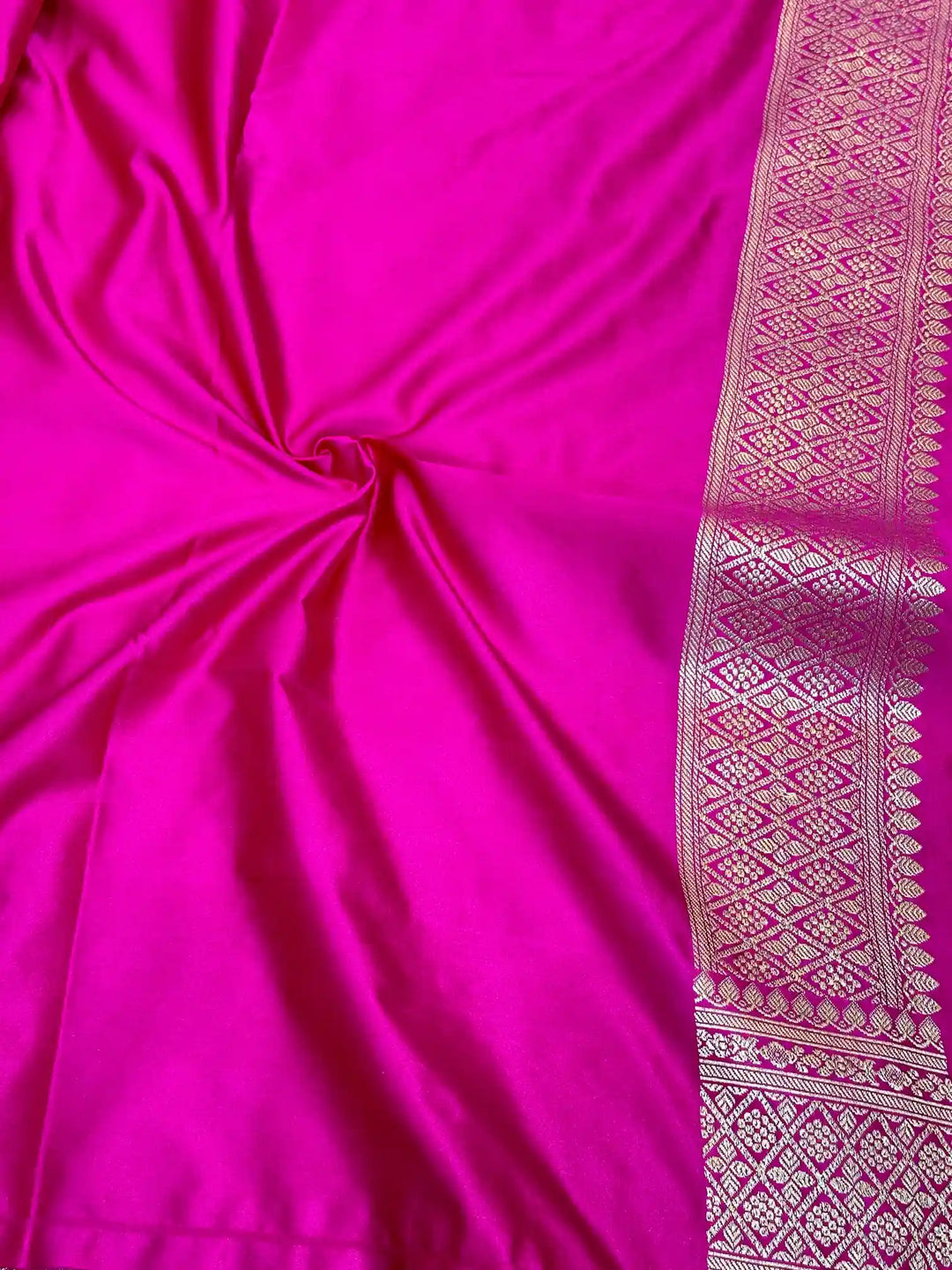 Rani Pink Premium Mashru Katan Saree 