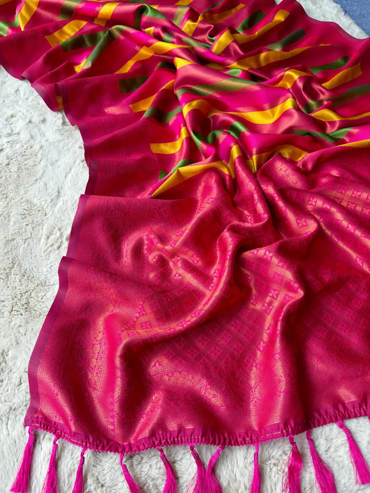 Rani Colour Soft Kanjivaram Silk Saree