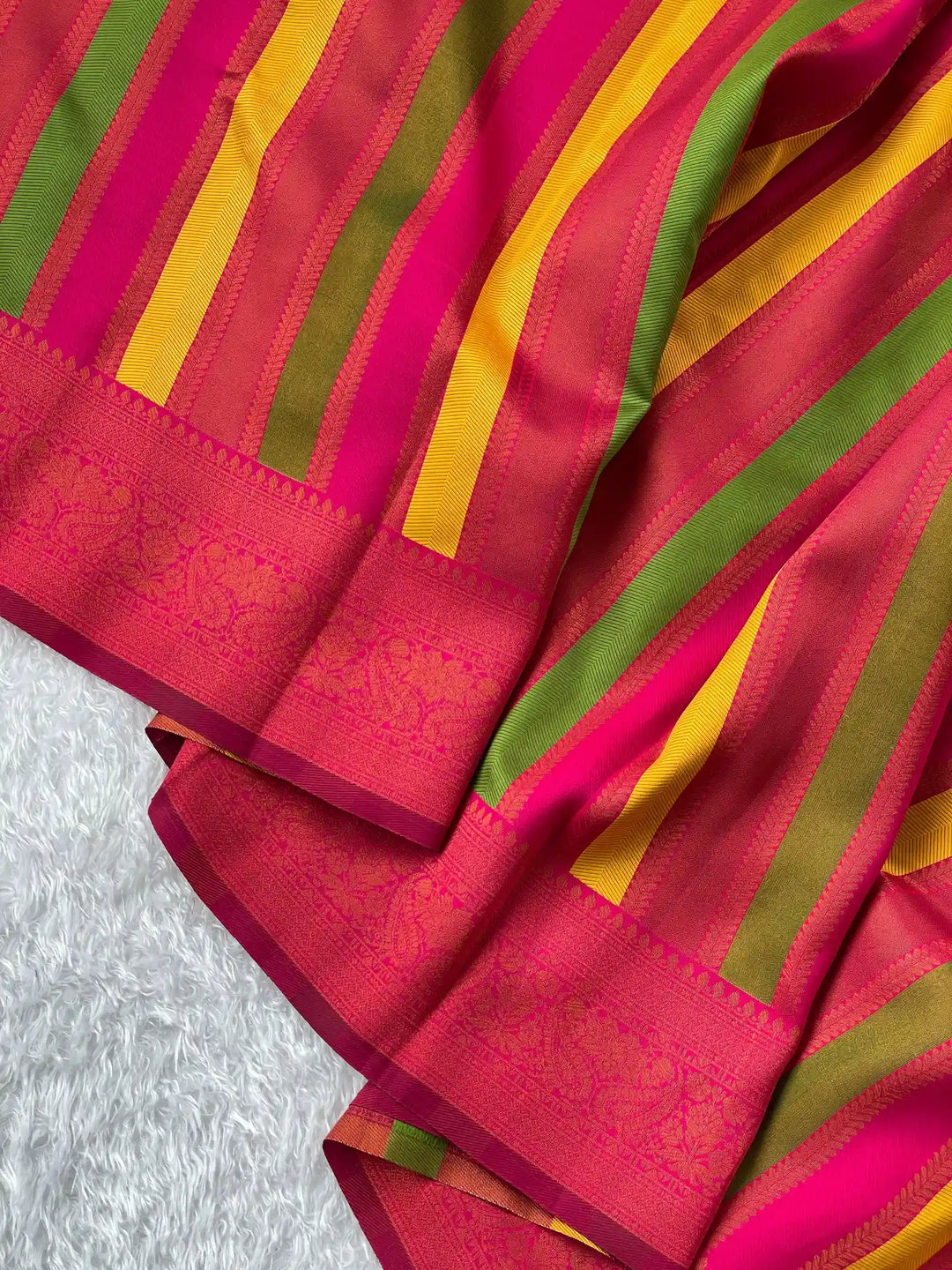 Rani Colour Soft Kanjivaram Silk Saree