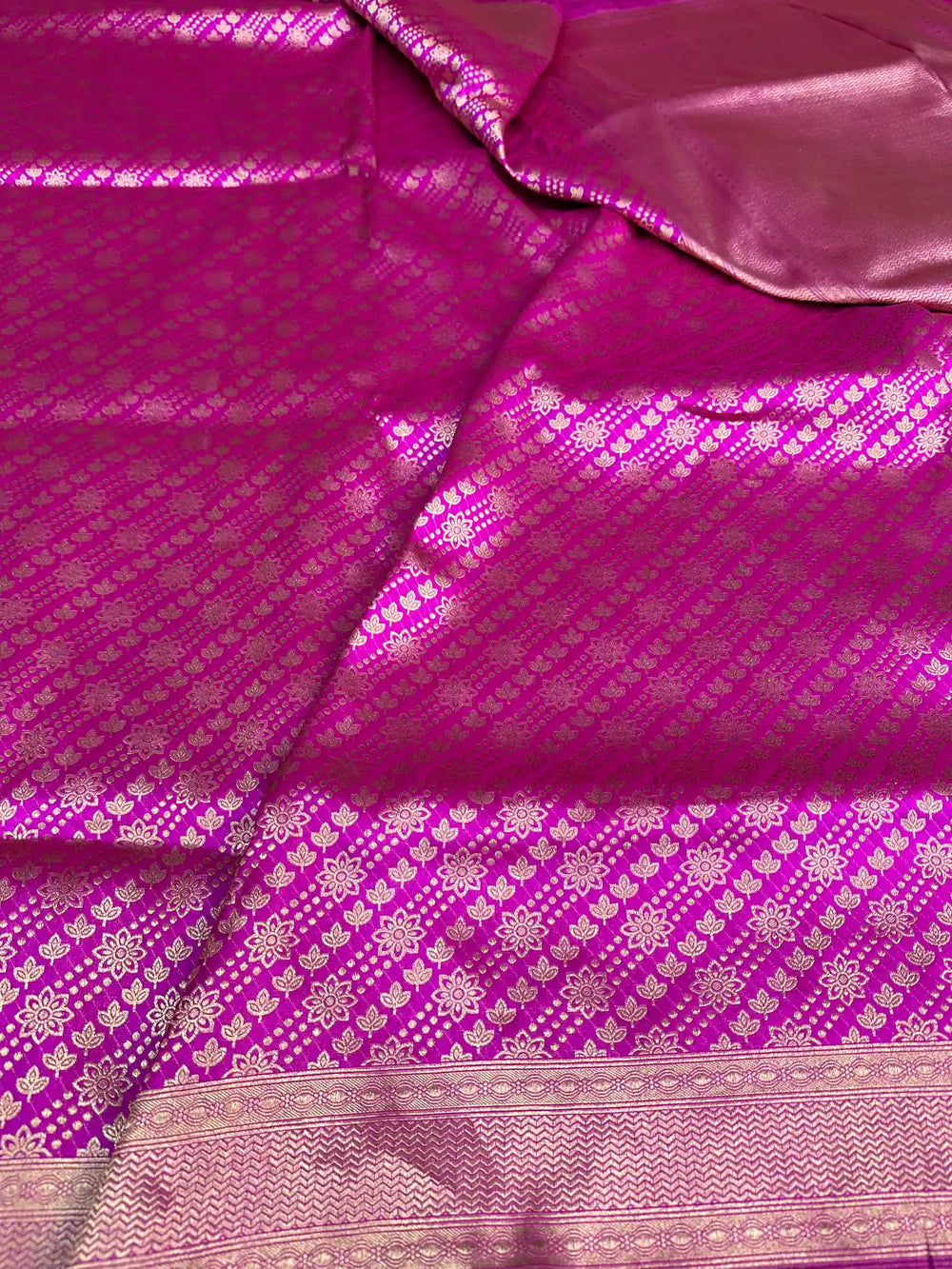 Rani Pink Brocade Pure Katan Silk Banarasi Saree