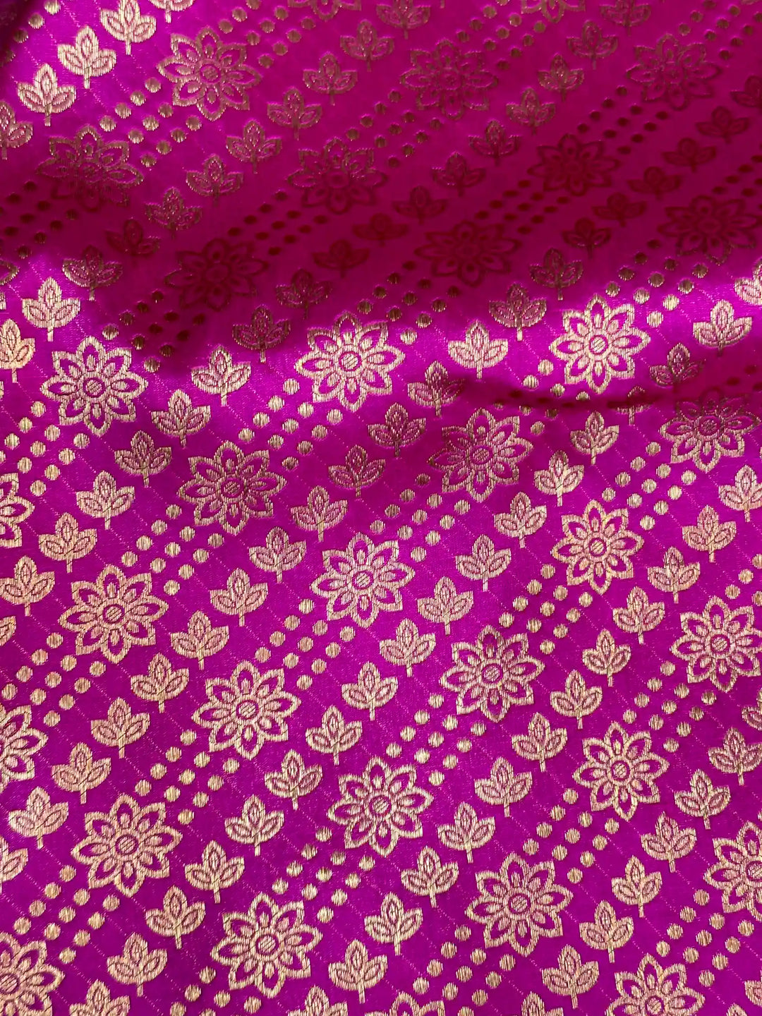 Rani Pink Brocade Pure Katan Silk Banarasi Saree