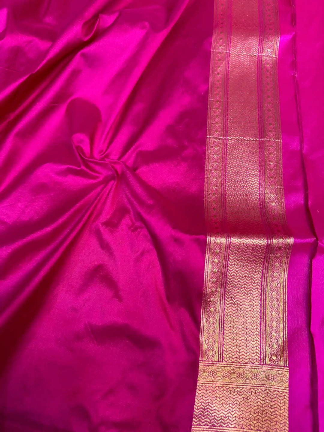 Rani Pink Brocade Pure Katan Silk Banarasi Saree