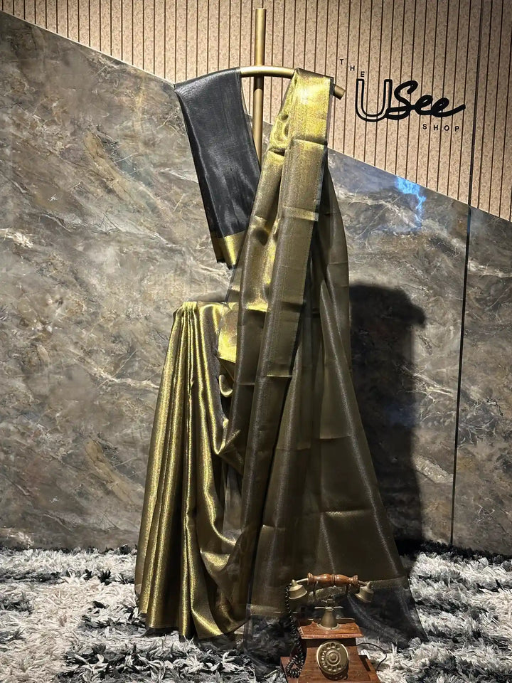 Ready To Wear Brocade Kanjivaram Tissue Silk Saree