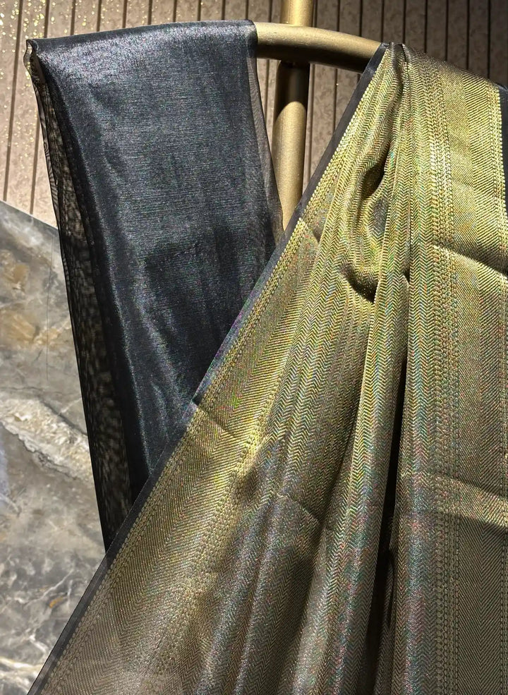 Ready To Wear Brocade Kanjivaram Tissue Silk Saree
