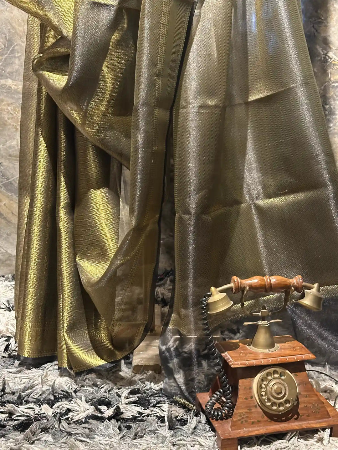 Ready To Wear Brocade Kanjivaram Tissue Silk Saree