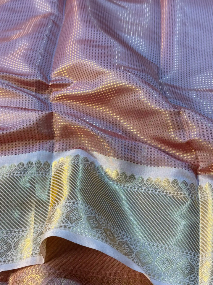 Red Brocade Kanjivaram Tissue Silk Banarasi Saree