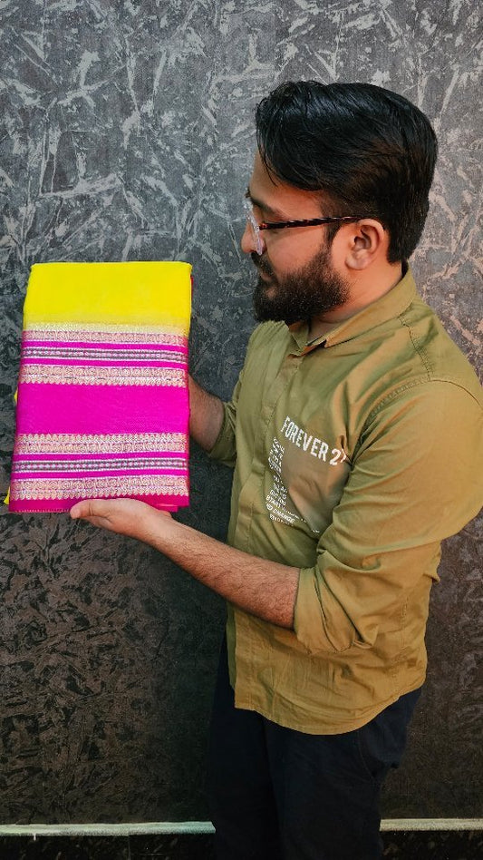 Yellow Colour Super Soft Warm Silk saree