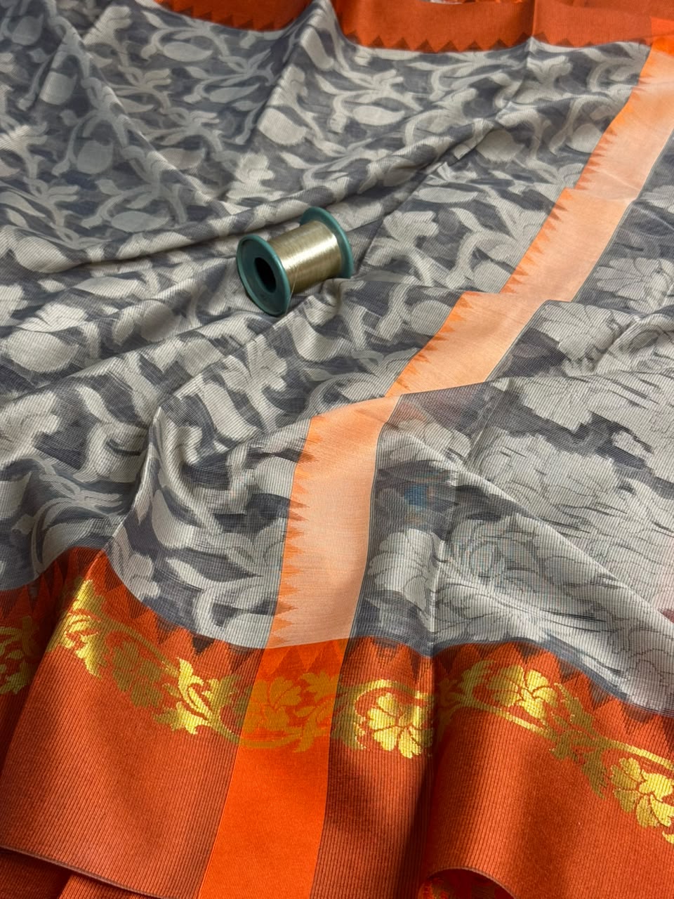 Grey Patola Softsilk Heritage Banarasi Saree