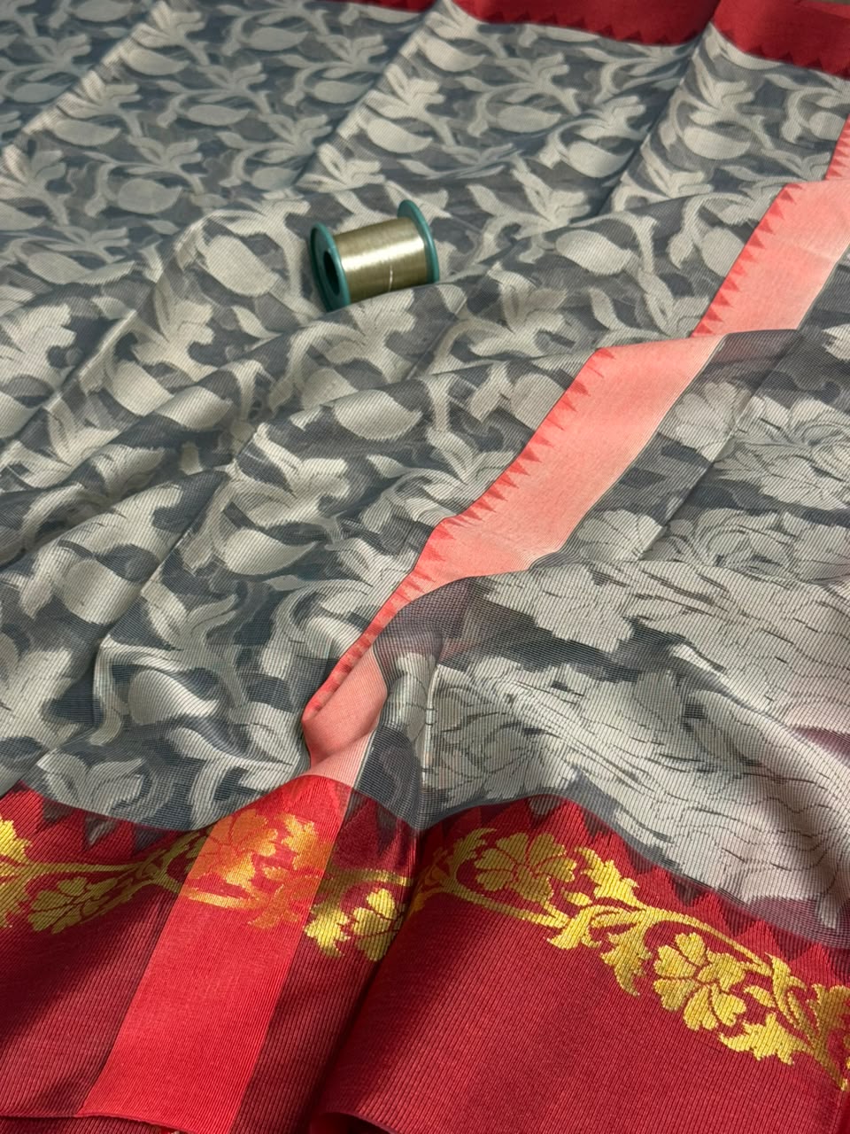 Grey Patola Softsilk Heritage Banarasi Saree