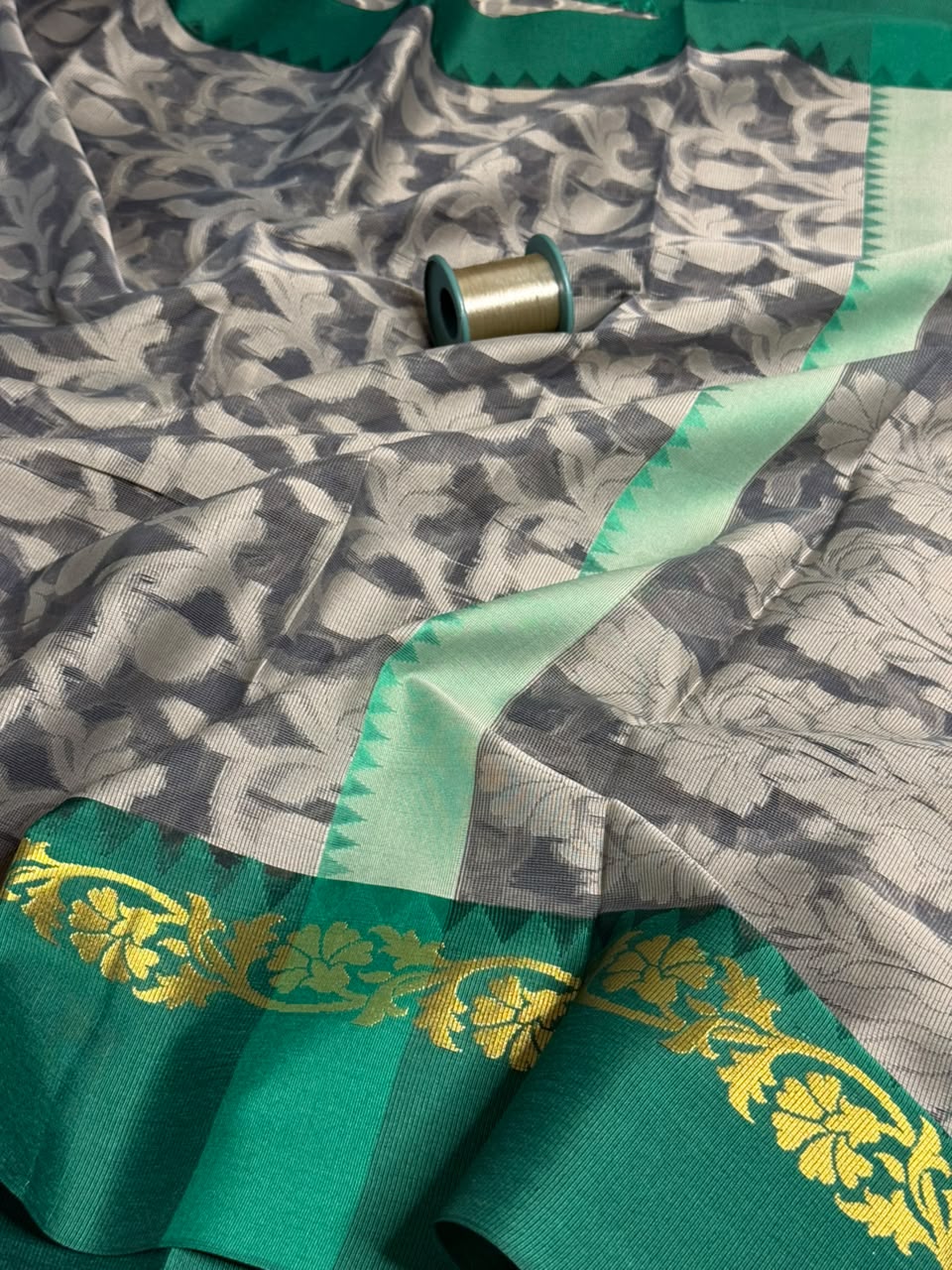 Grey Patola Softsilk Heritage Banarasi Saree