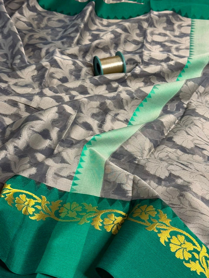 Grey Patola Softsilk Heritage Banarasi Saree