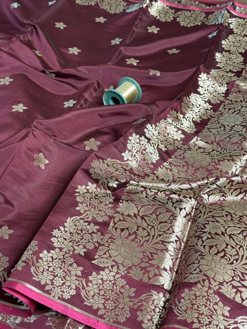 Wine Softsilk Heritage Banarasi Saree
