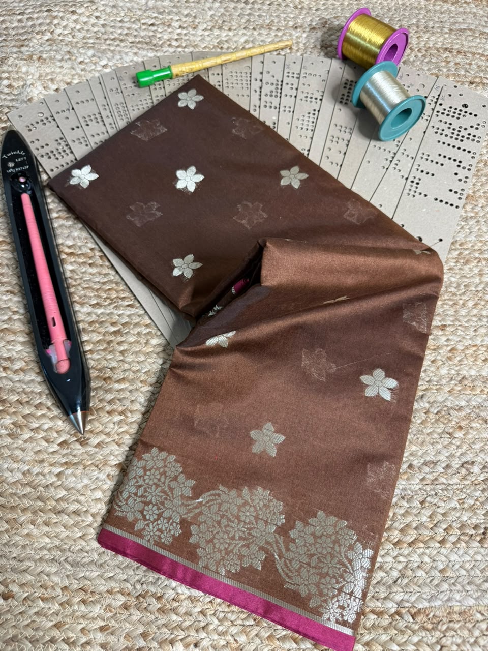 Brown Softsilk Heritage Banarasi Saree
