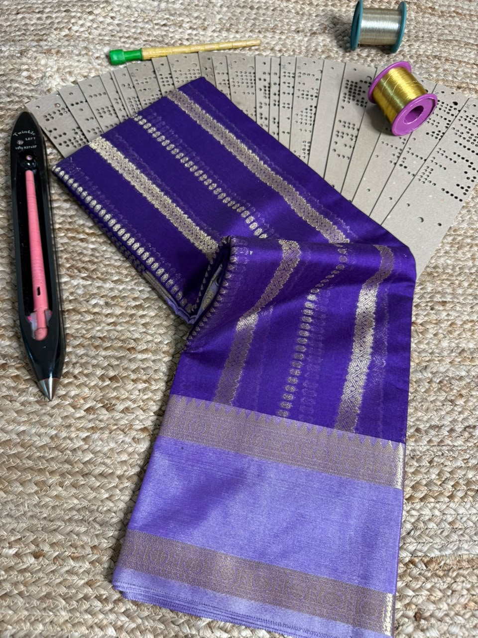 Purple Softsilk Heritage Banarasi Saree