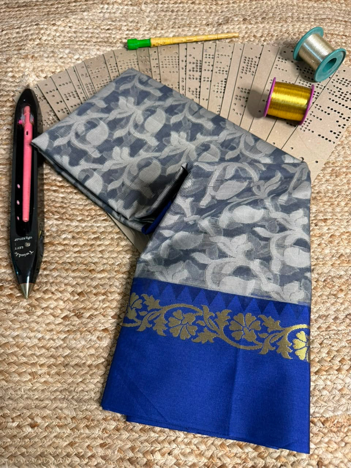 Grey Patola Softsilk Heritage Banarasi Saree