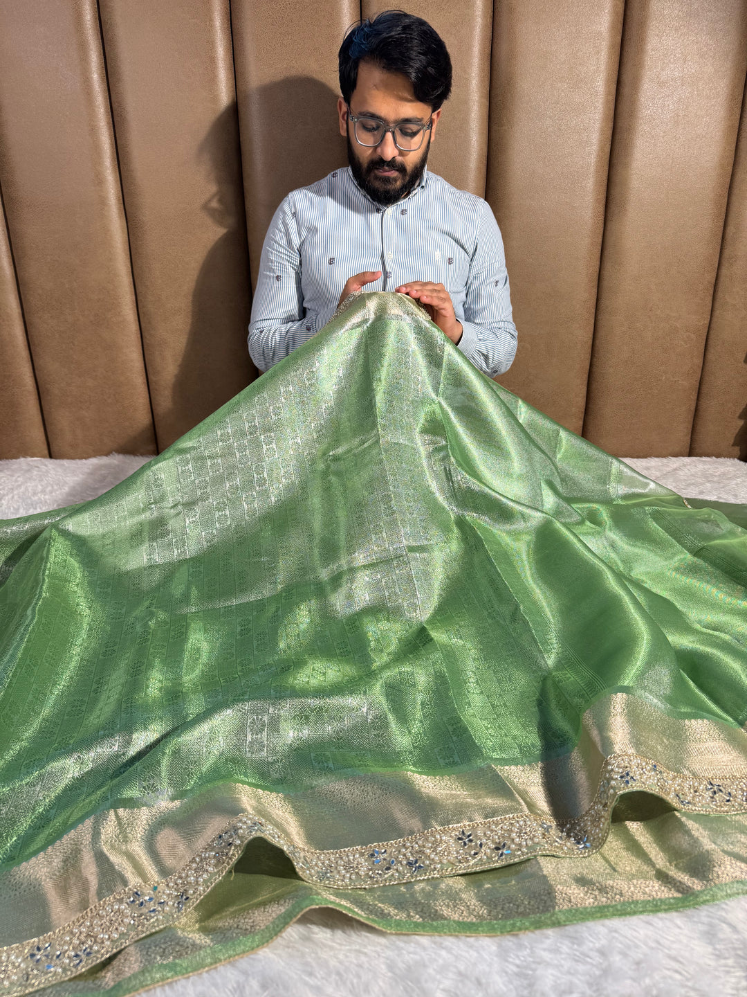 Sai Pallavi Ma'am inspired premium kanjivaram tissue silk saree