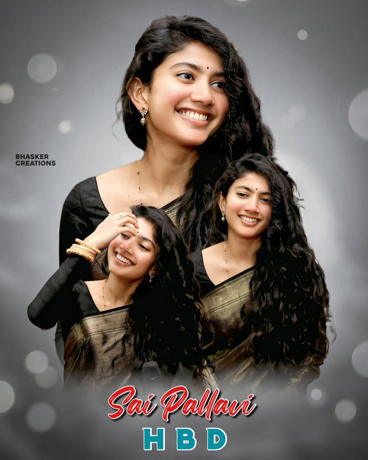 Sai pallavi inspired tissue silk saree with rich pallu and blouse