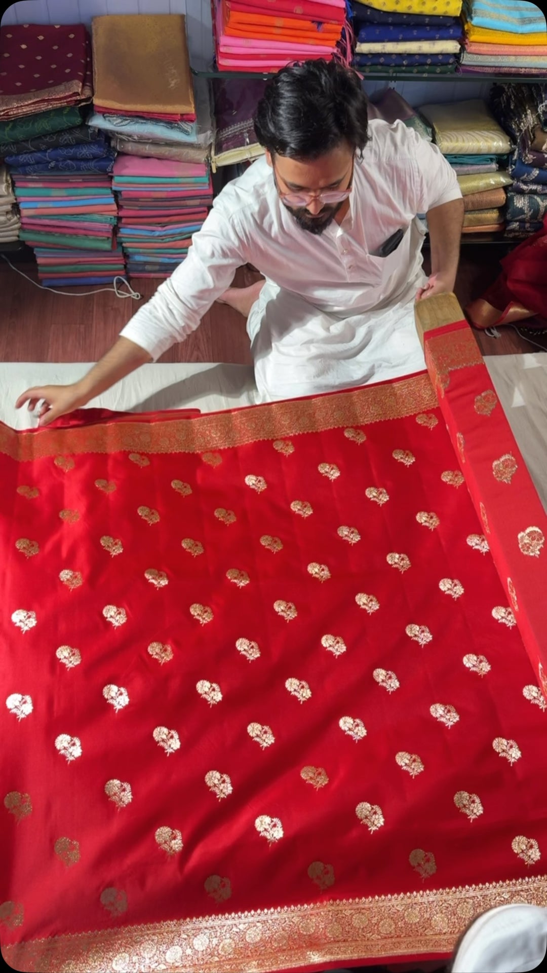 Premium Banarasi Satin Katan Silk Saree With Rich Zari Pallu