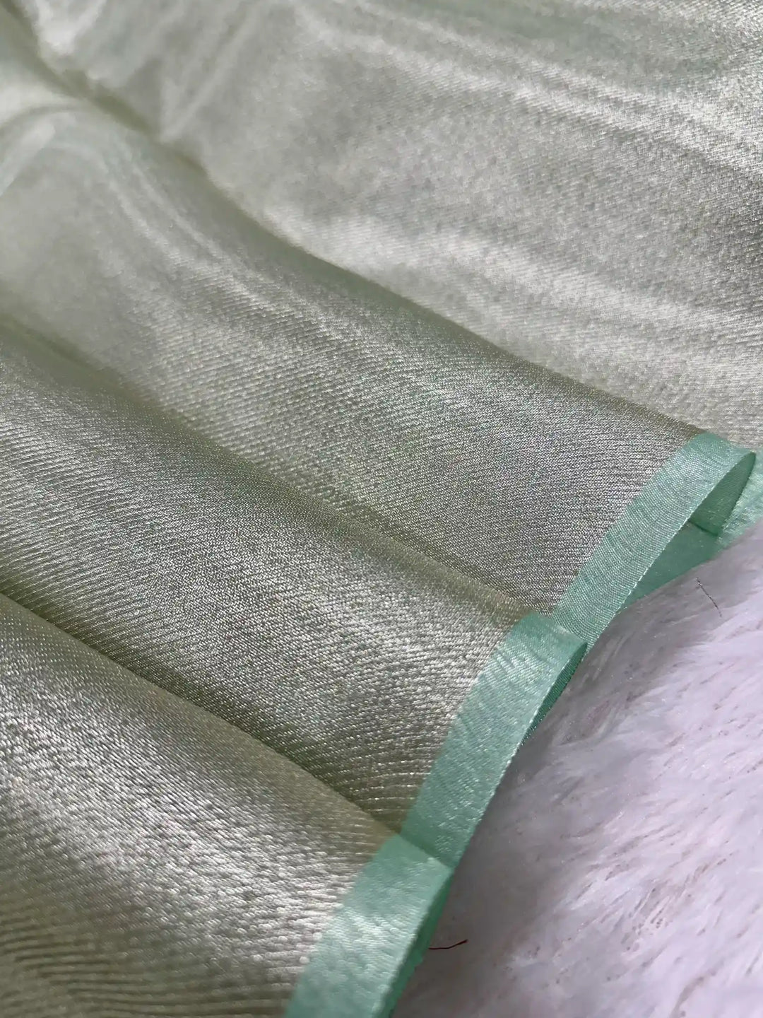 Sea Green Brocade Kanjivaram Tissue Saree