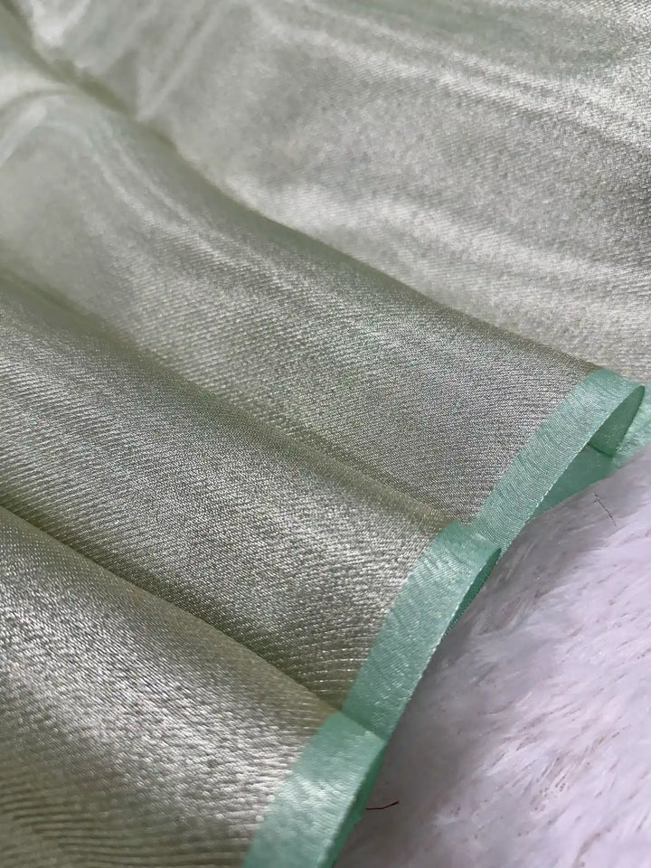 Sea Green Brocade Kanjivaram Tissue Saree