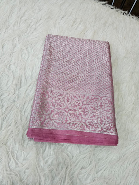 Secret Pink Tissue Silk Saree Launched