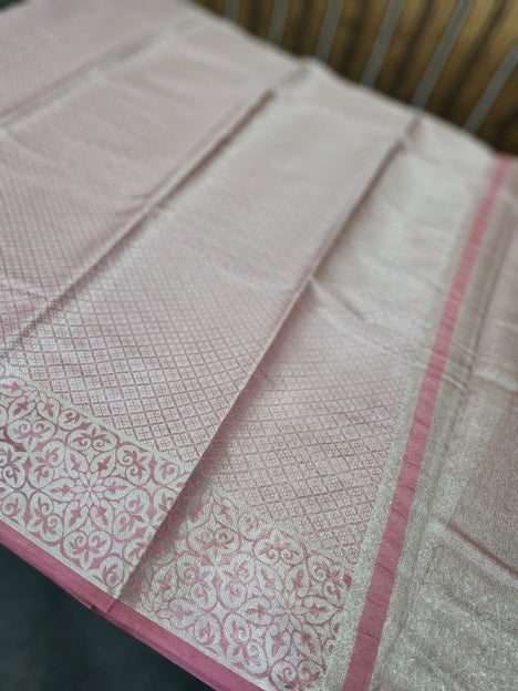 Secret Pink Tissue Silk Saree Launched