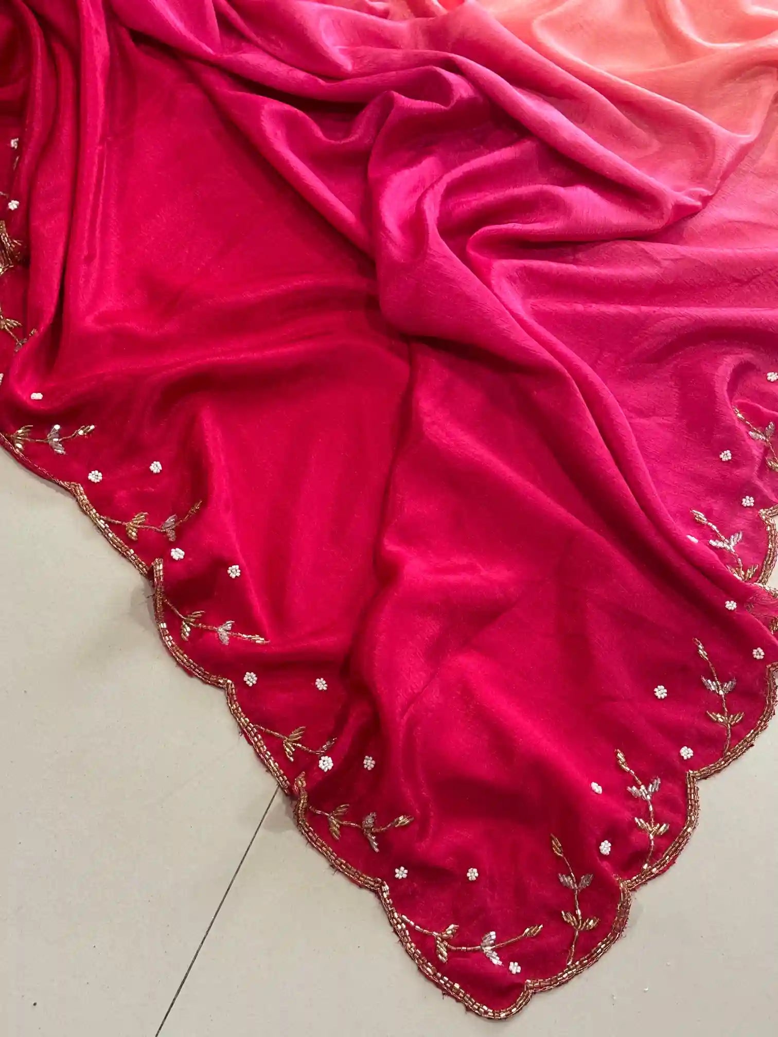 Shimmery Softsilk Designer Saree