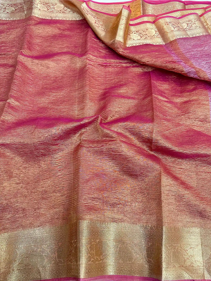 Soft Premium Tissue Crush silk saree