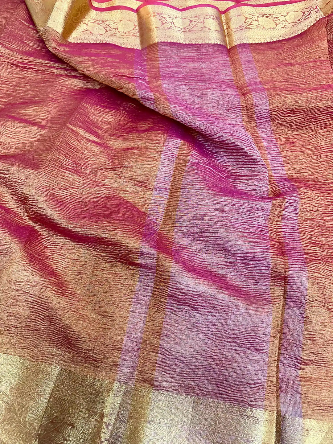 Soft Premium Tissue Crush silk saree