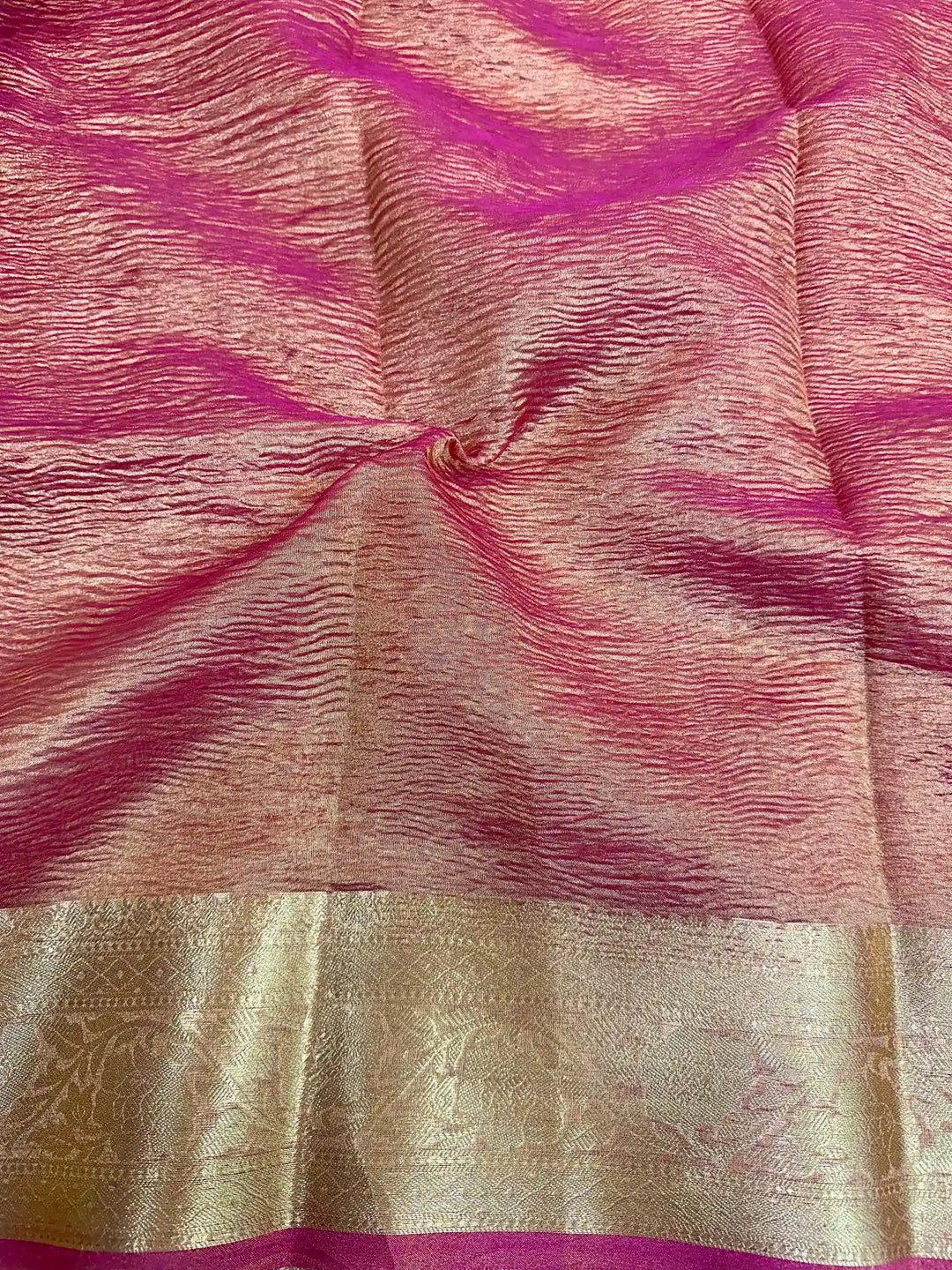 Soft Premium Tissue Crush silk saree