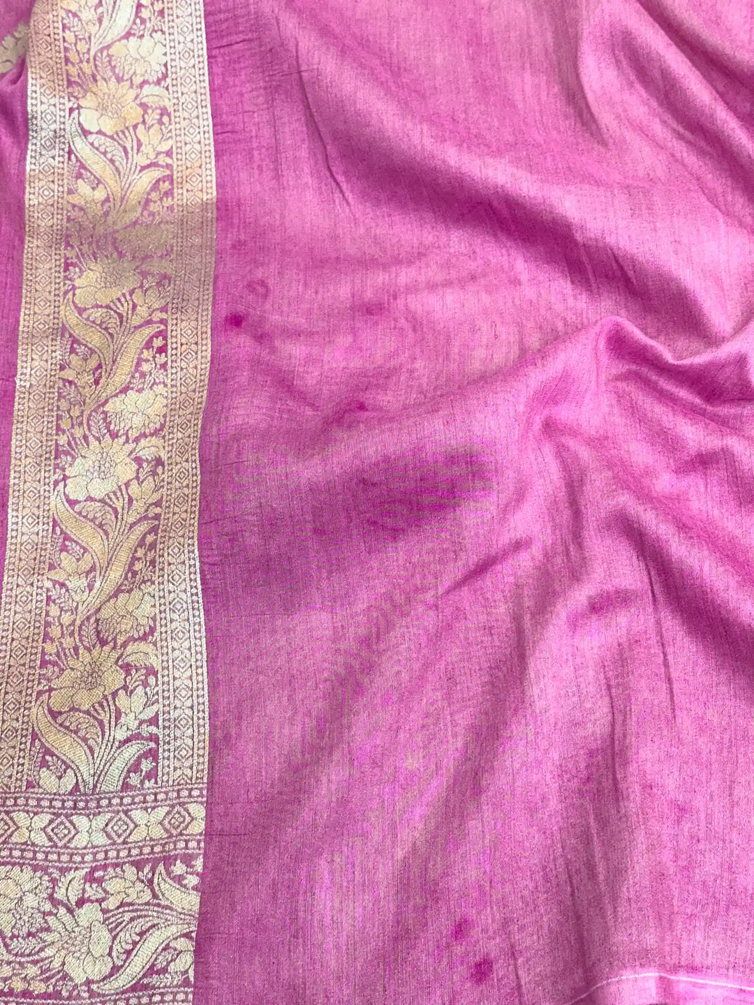 Subtle Pink Shade Pure Munga Silk Banarasi Saree