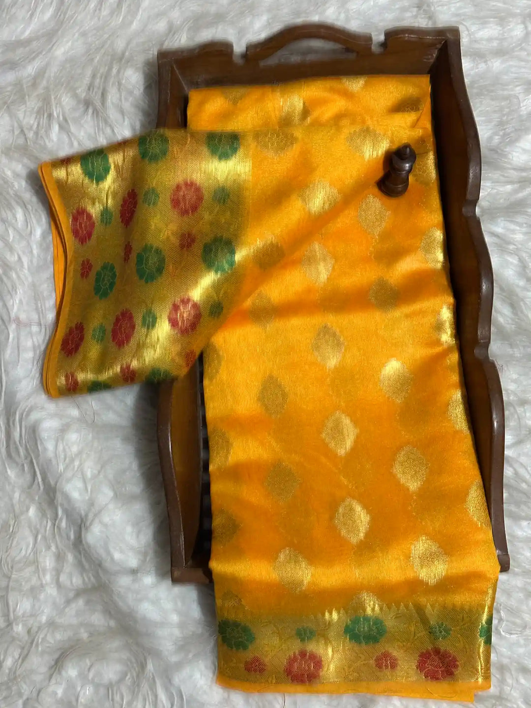 Traditional Embossed Weave Softsilk Banarasi Saree