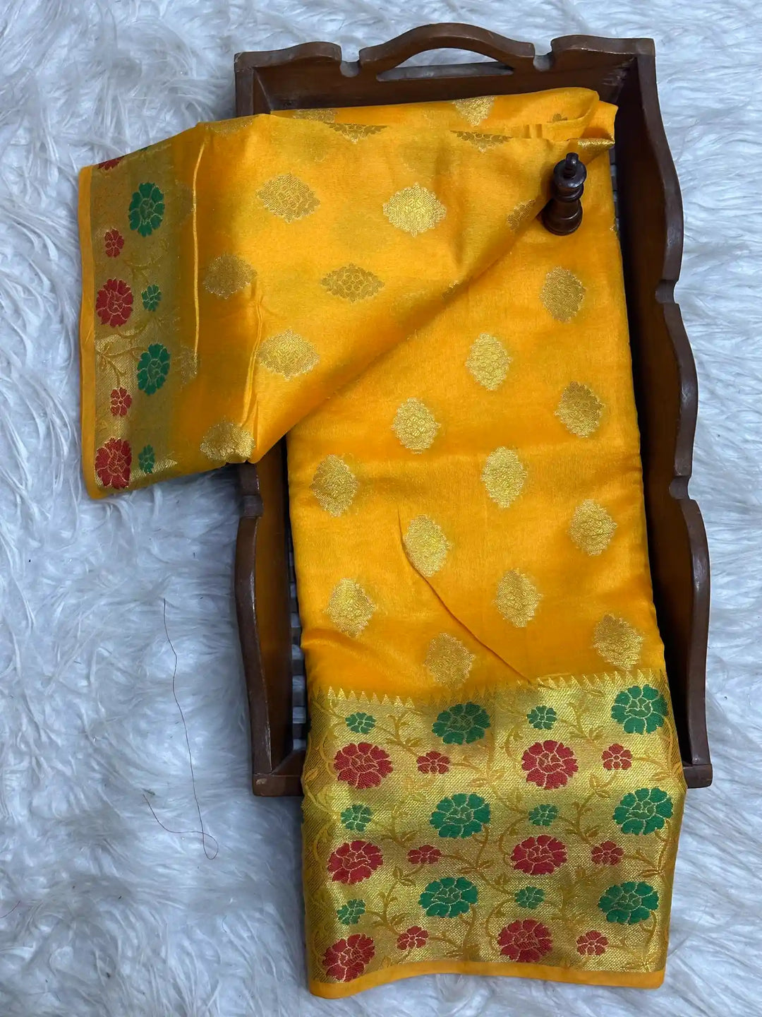 Traditional Embossed Weave Softsilk Banarasi Saree